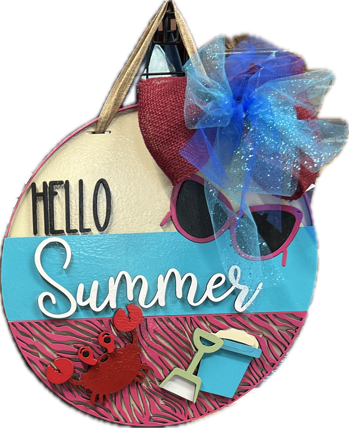 1 16" Hello Summer Door Hanger