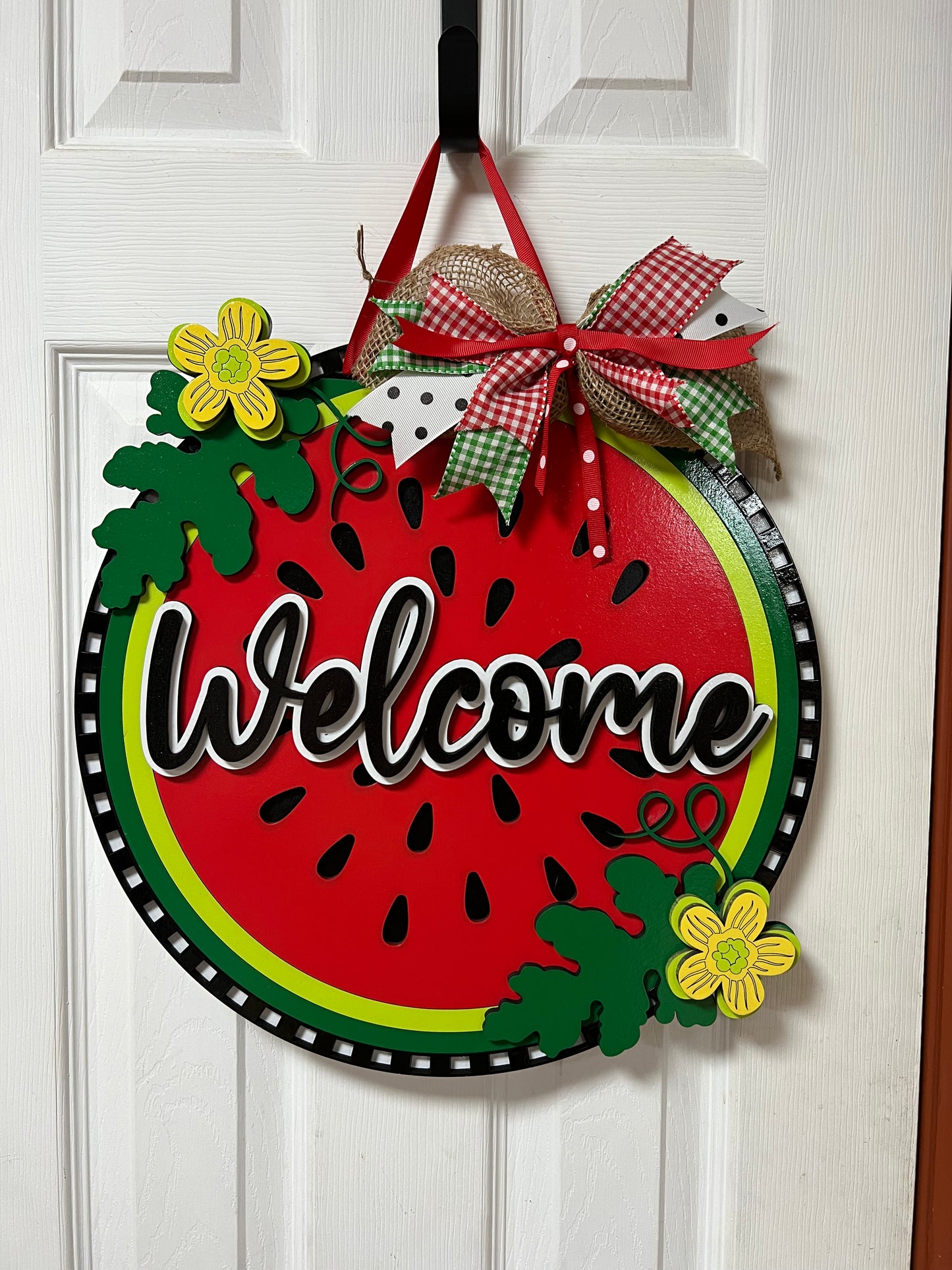 1 16” Welcome Watermelon & Flowers