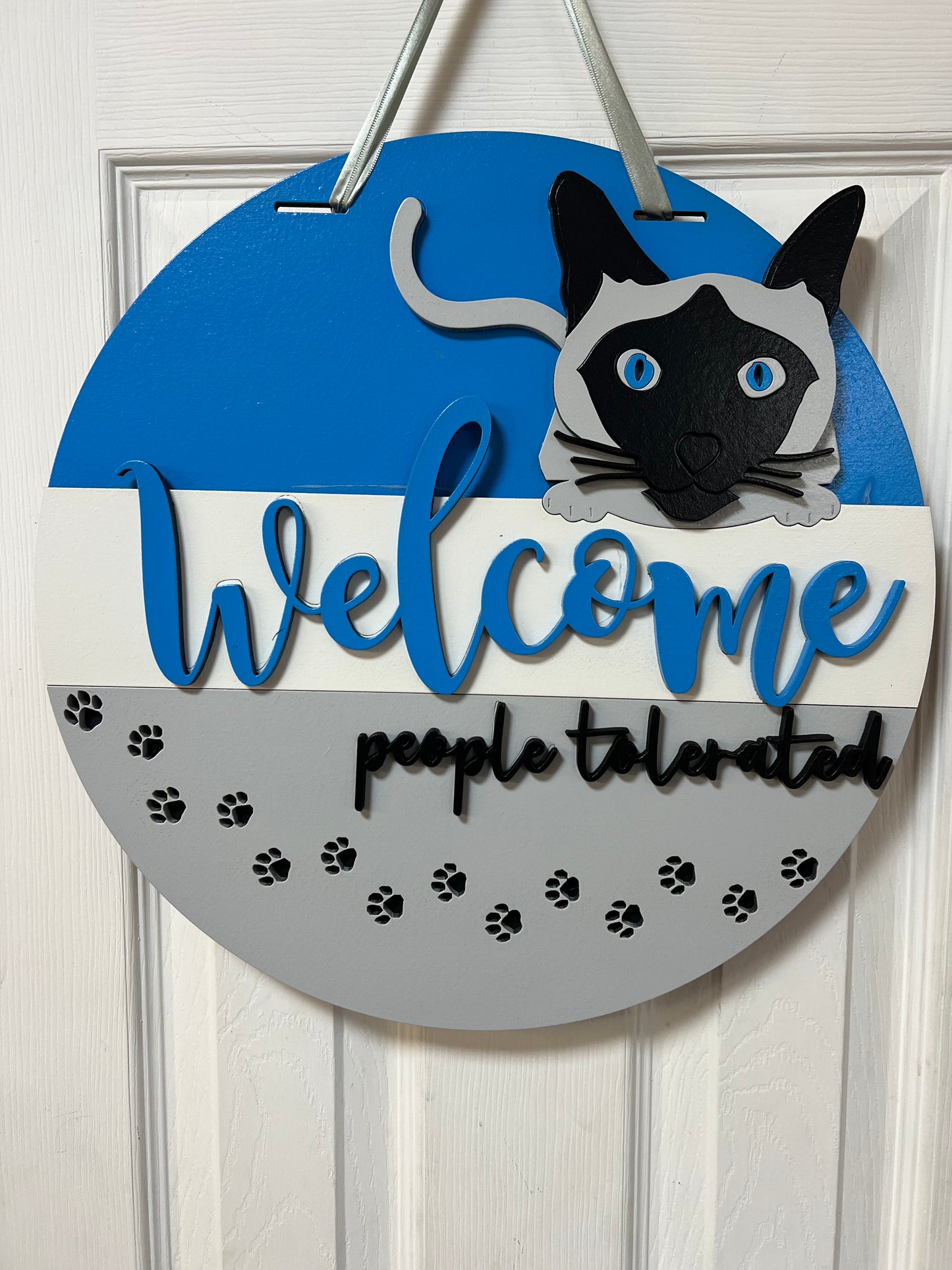 3 16" custom siamese cat sign