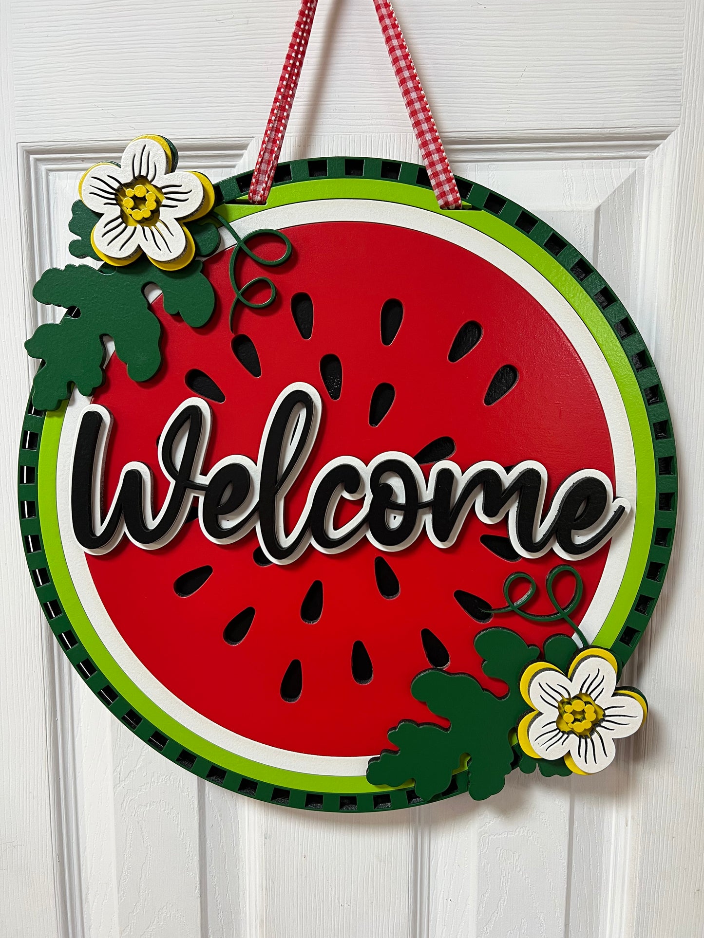 1 16” Welcome Watermelon & Flowers