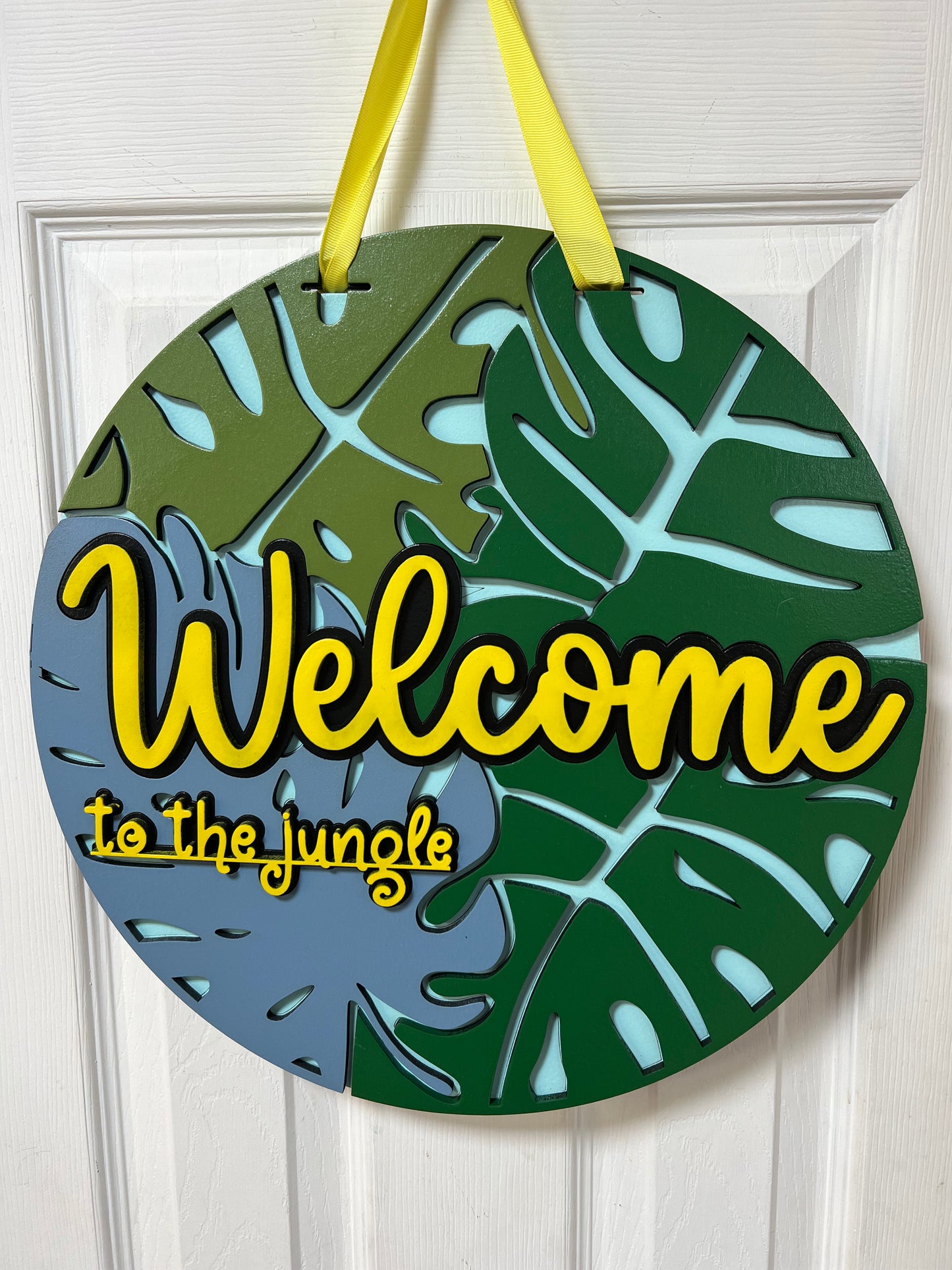 1 16in Welcome to the jungle Monstera Leaf