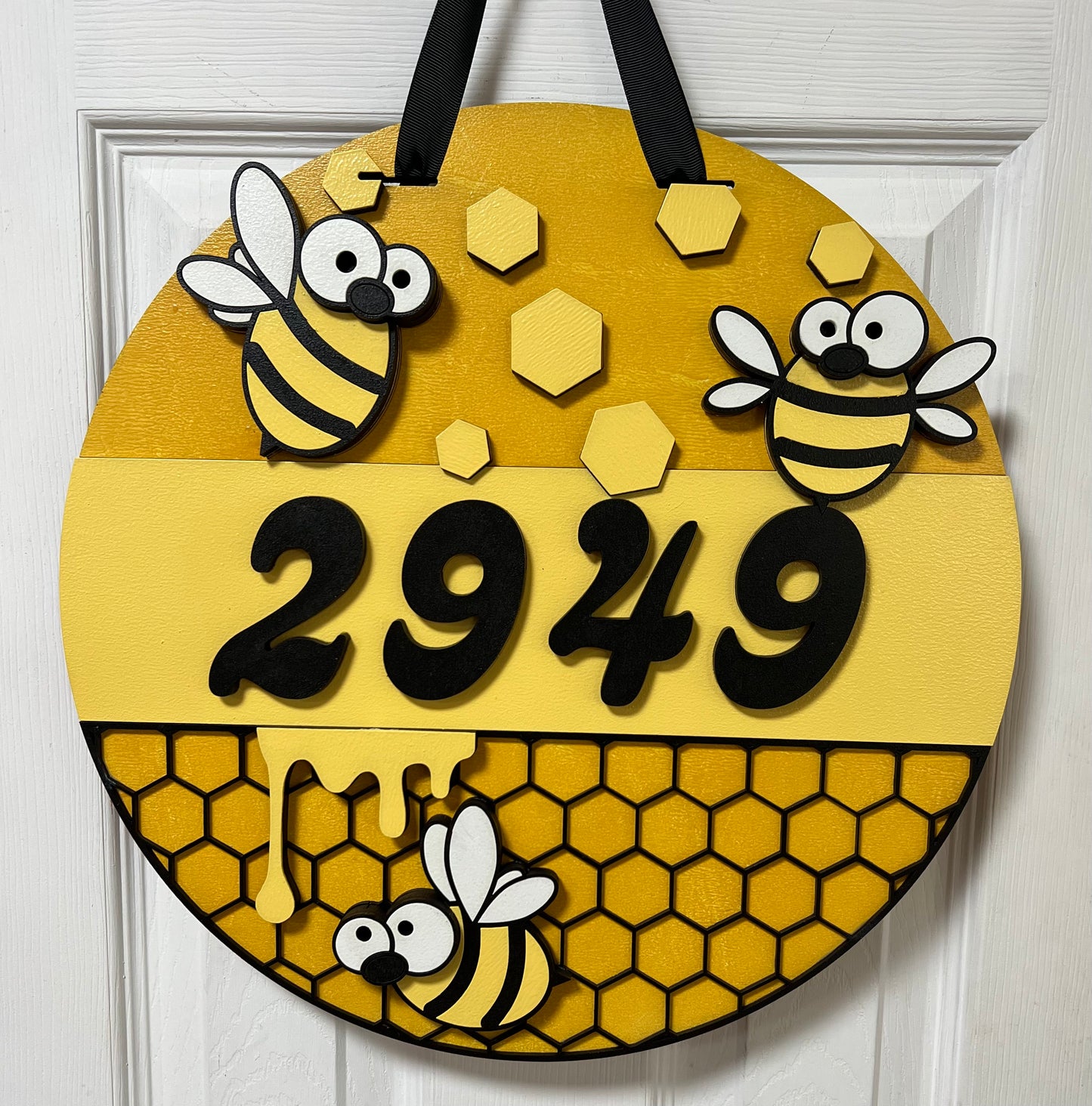 9 - 16in Custom Address Honey Bee Drip