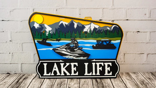 16” Lake Life Jet Ski Door Hanger