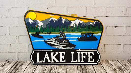 4 16” Lake Life Jet Ski Door Hanger