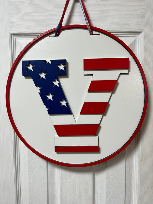 3 16" Door / Wall Hanger Veterans HS.