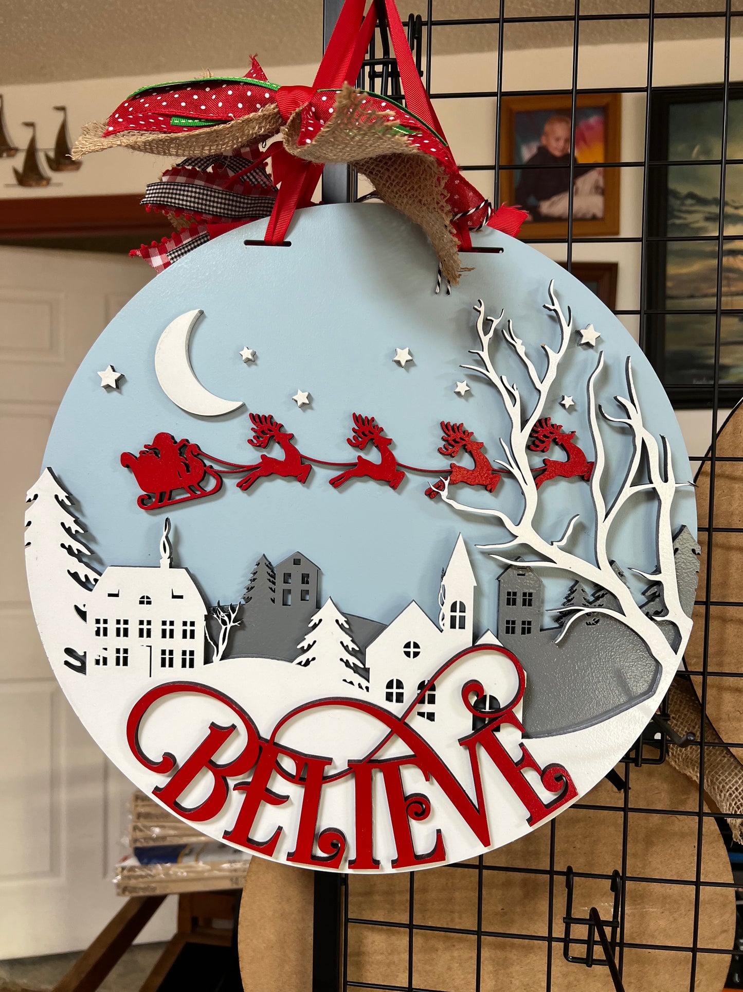 5 16" Believe Christmas sign