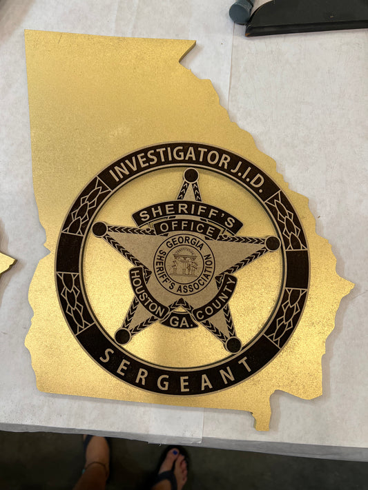 9 CUSTOM houston county deputy badge