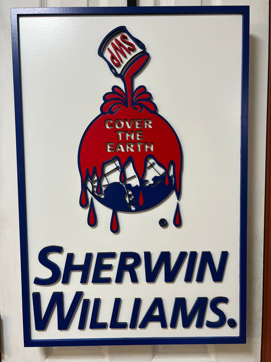 9 custom Sherwin Williams Sign 27" x 19"