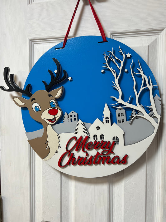 5 16" Rudolph decor sign