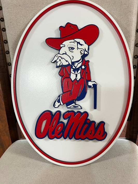 1 16" Ole Miss Rebel