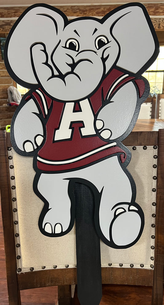 6 - 3ft Alabama Mascot yard decor