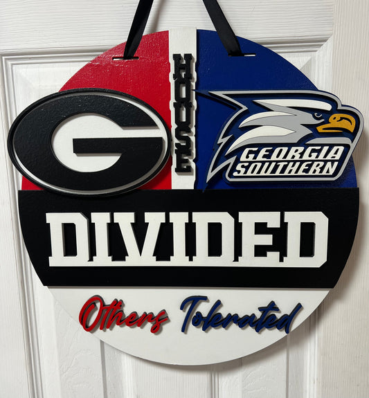 6 - 16in UGA & Ga Southern House Divided