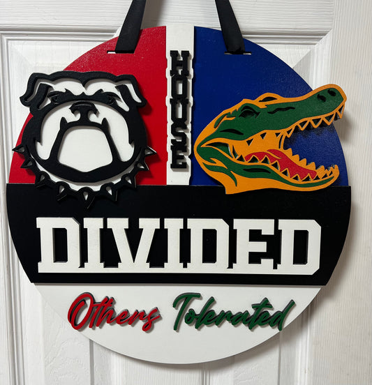 6 - 16in UGA & UF House Divided