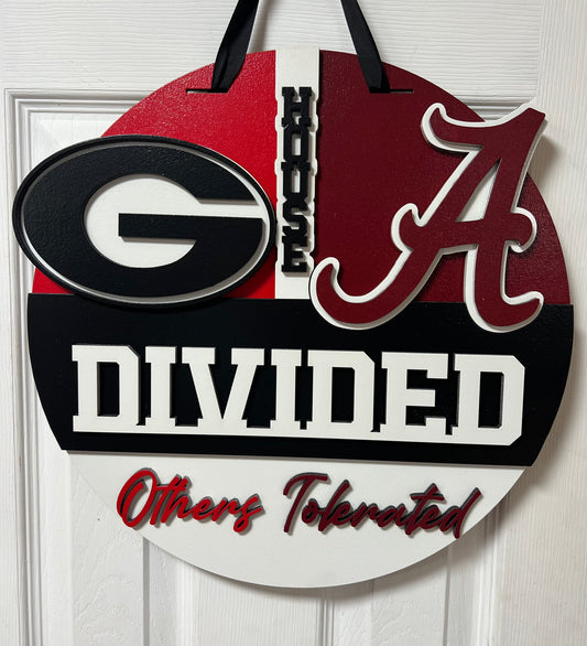 6 - 16in UGA & Alabama House Divided